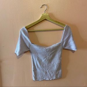 Purple cropped shirt